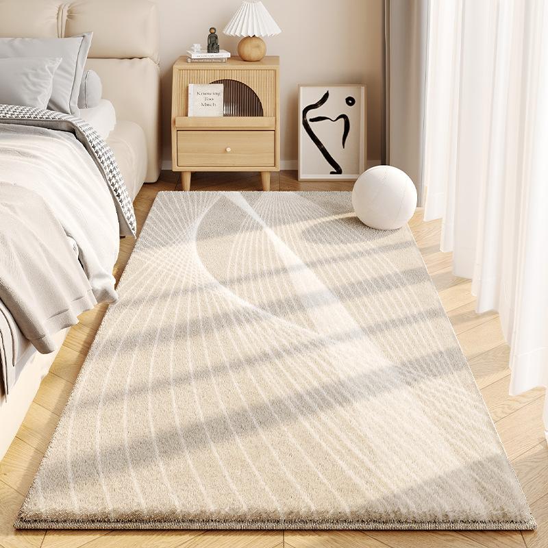Simple Cream Style Faux Cashmere Living Room Fluffy Rugs Home Decor Bedroom Cloakroom Bedside Non-Slip Rugs