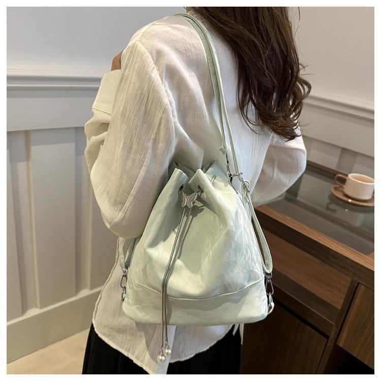 Simple Texture Fashionable Women's Shoulder Bag Large Capacity Commuter Single Strap Bag Soft Faux Leather Tote Handbag CLE