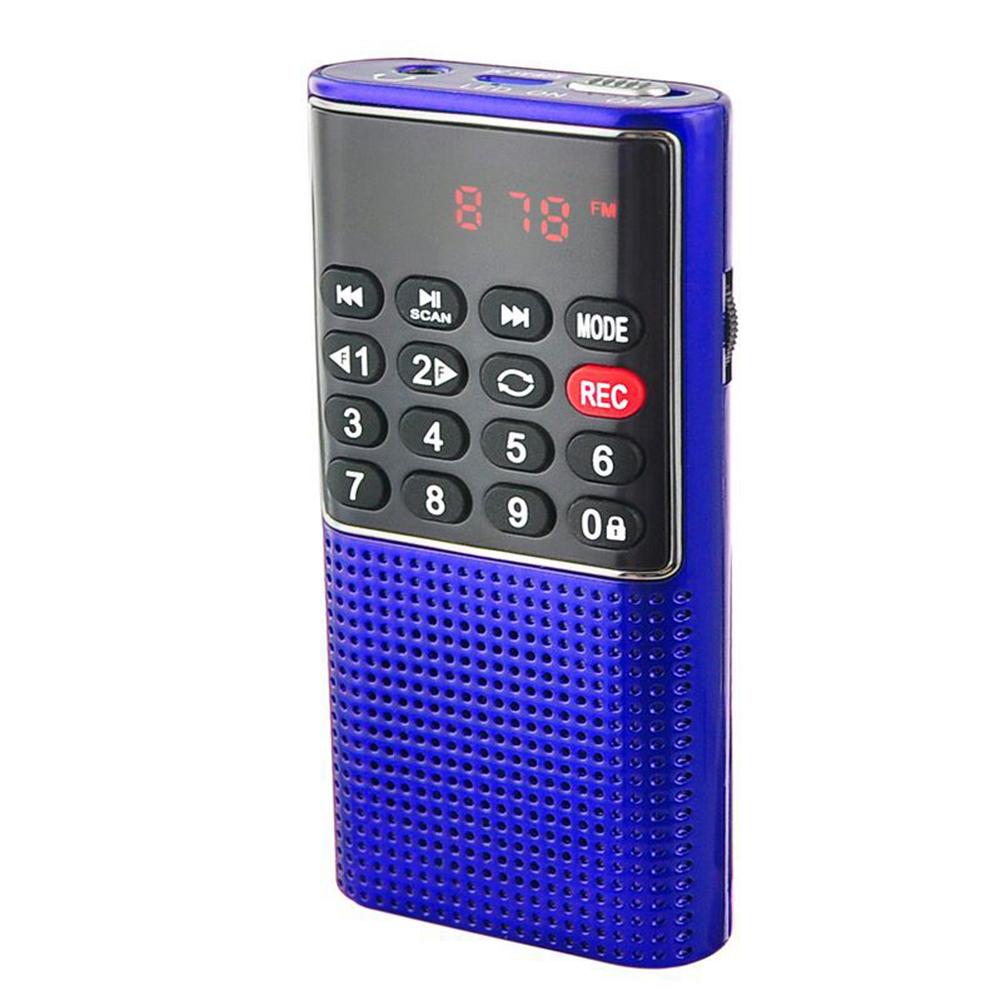 Mini Portable Pocket FM Radio Number key Handheld MP3 Walkman Radios with Recorder Rechargeable Battery For Walkman Go Hiking
