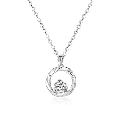 Mobius Zirkon Halskette Geometrische Kreis Halsband Kette Als Geschenk für Freundin