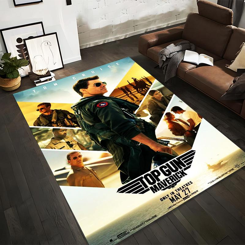 

Top Gun Maverick Carpet Rug with Movie Poster Design for Home Decor Suitable for use as an anti-slip for living room bedroom sofas 40x60cm( 15x23in )