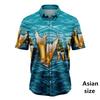 Beer Graphic Harajuku Shirts For Men 3D Print Short Sleeve Tees Summer Hawaiian Holiday Style Button Up Tops Woemn Lapel Shirts