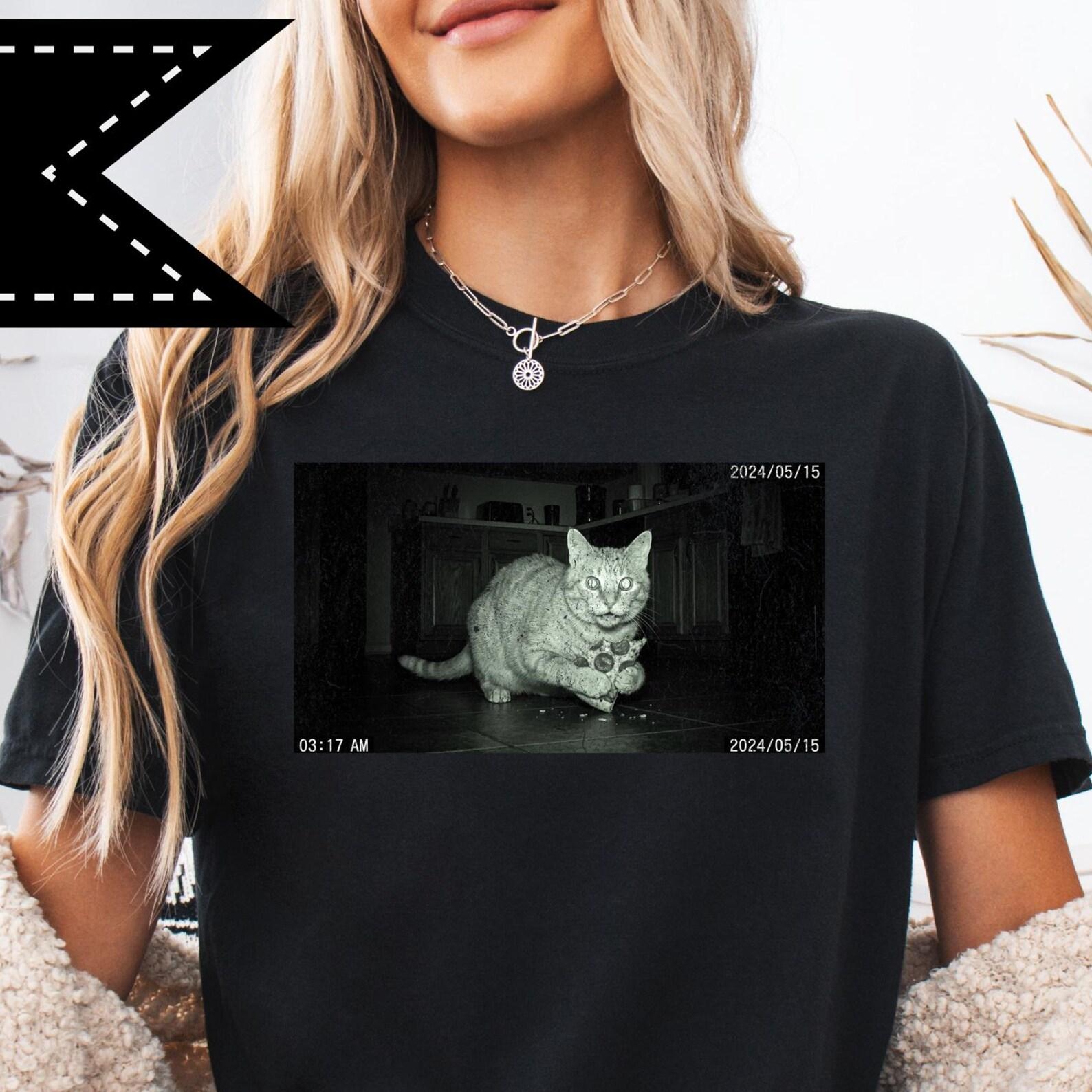 Found Footage Cat Meme T-Shirt, Funny Kitty Comfort Colors® Tee, Cat Lover Gift M