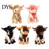 Soft Stuffed Animal Toy Highland Cow Toy, Plush Scottish Cattle Doll, Holiday Gift for Children Cute Farm Doll Present Adults Kids Boys Girls Washable