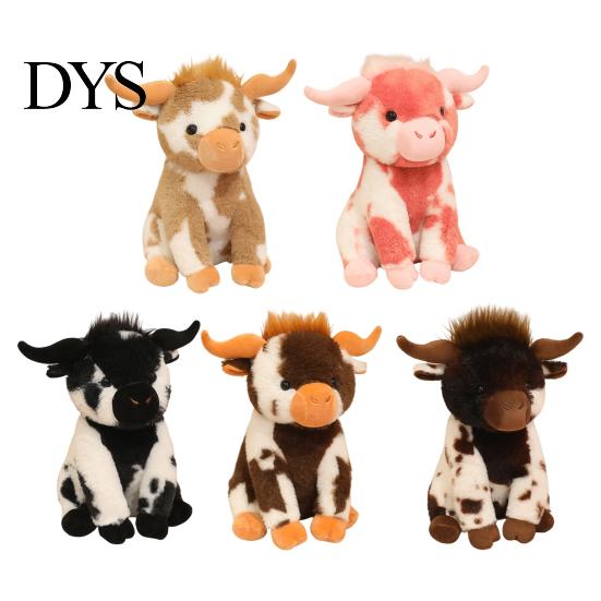 Soft Stuffed Animal Toy Highland Cow Toy, Plush Scottish Cattle Doll, Holiday Gift for Children Cute Farm Doll Present Adults Kids Boys Girls Washable