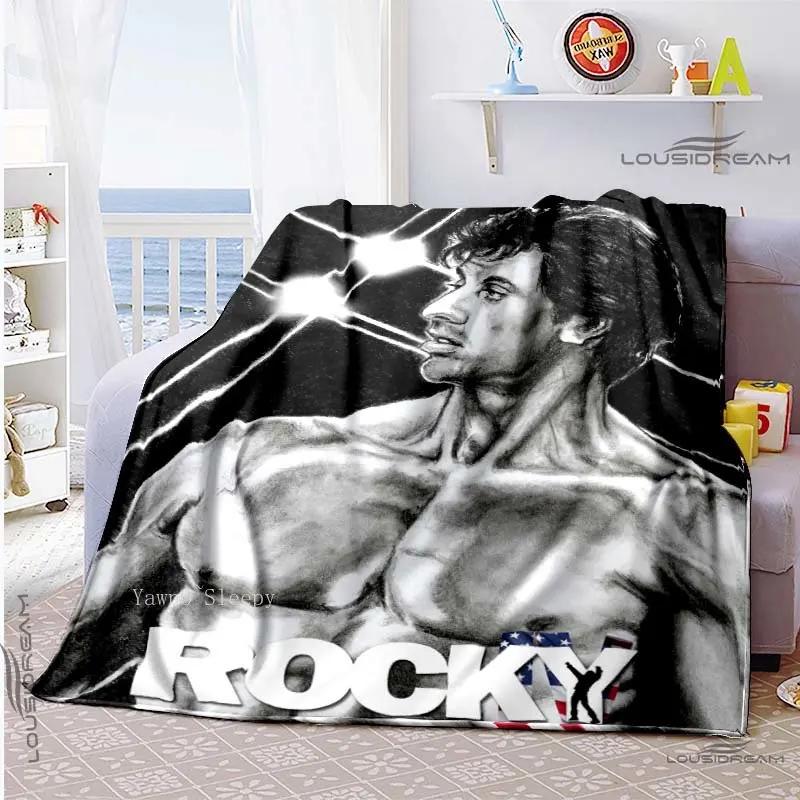 

The Champion of Boxing 3D Printed Blanket Rock-y Character Blanket for Fans Bedding Bedspread Sofa Air Condition Warming Cover 80x120cm