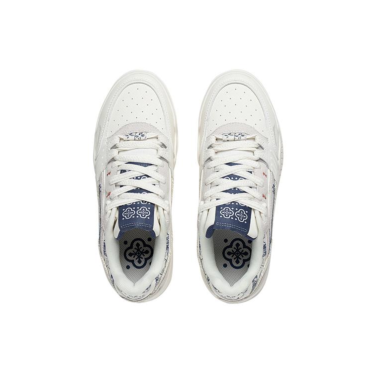 Li Ning Yuebai Abrasion Resistant Breathable Low Top Skateboard Shoes Women's Ecru AGCS252-10