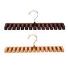 360-Degree Rotatable Belt Hanger Large Capacity Multipurpose Wooden Tie Hanger Belt Organizer Rack with 12 Slots