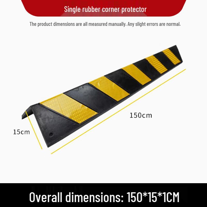 Brangdy Reflective Rubber Garage Corner Guard, Thickened Black & Yellow