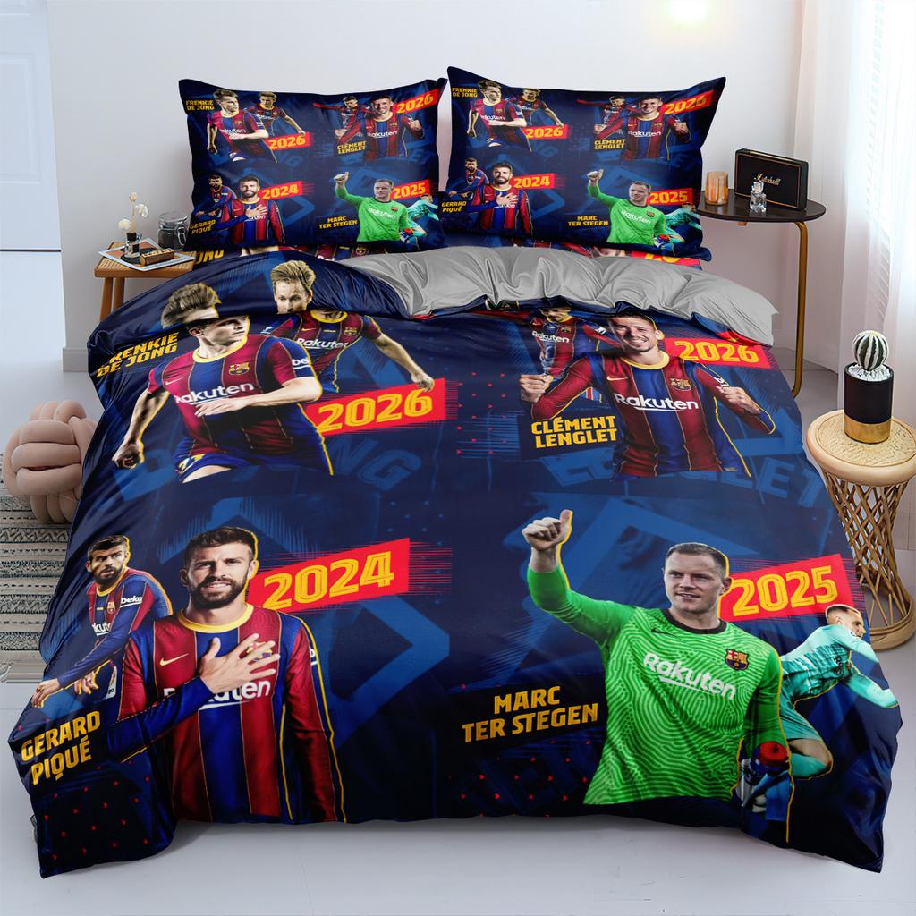 World Cup Star Bedding Three-Piece Set 90-120G Abrasive Cloth 3D Digital Printing
