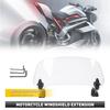 Motorcycle Windshield Windscreen Screen Clip On Extension Wind Spoiler Universal