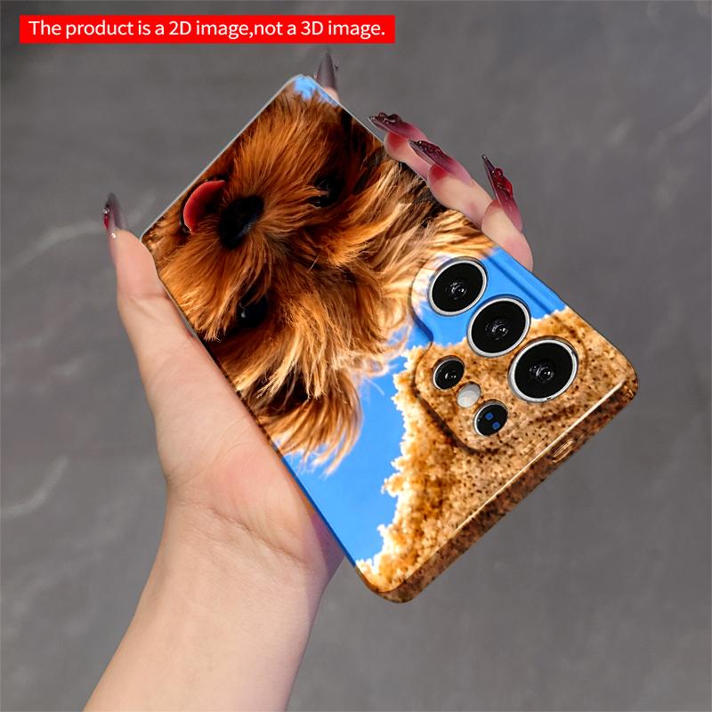 2DFlat Samsung phone case Fluffy Puppy Under Sky and Sand Applicable to Galaxy S22 S23 S24 S25ULTRA S26 A12 A13 A14 A15 A16