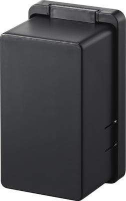 Yamazaki Electric Power Outlet W7 X D6 X Smart Outlet 4157 Guard, Black, Approx. H12cm, Series, 1-3 Compatible, Tamper-Proof,