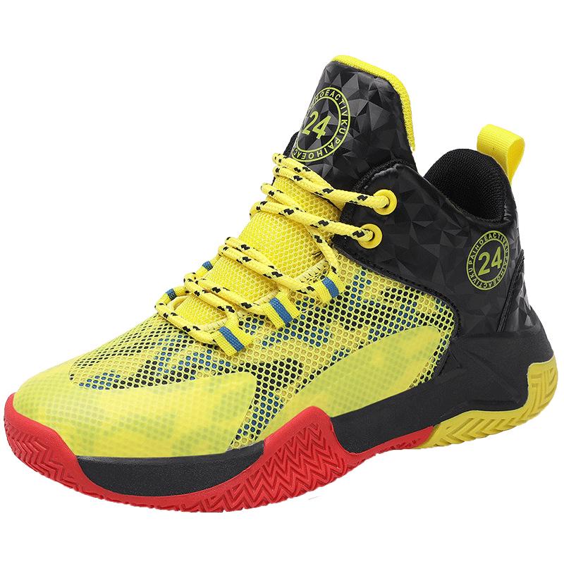 High-Top Men's Basketball Sneakers 2025: New Youth Style, Thick-Soled, Non-Slip, Shock-Absorbing.