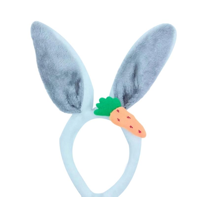 Easter Hare Ear Carrot Hairband Plush Soft Hare Ear Headband For Kids Adult Easter Cosplay Festival Celebration