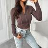 Women's Autumn and Winter Sweatshirt Y2K Cardigan Hooded Slim Sweater Jacket