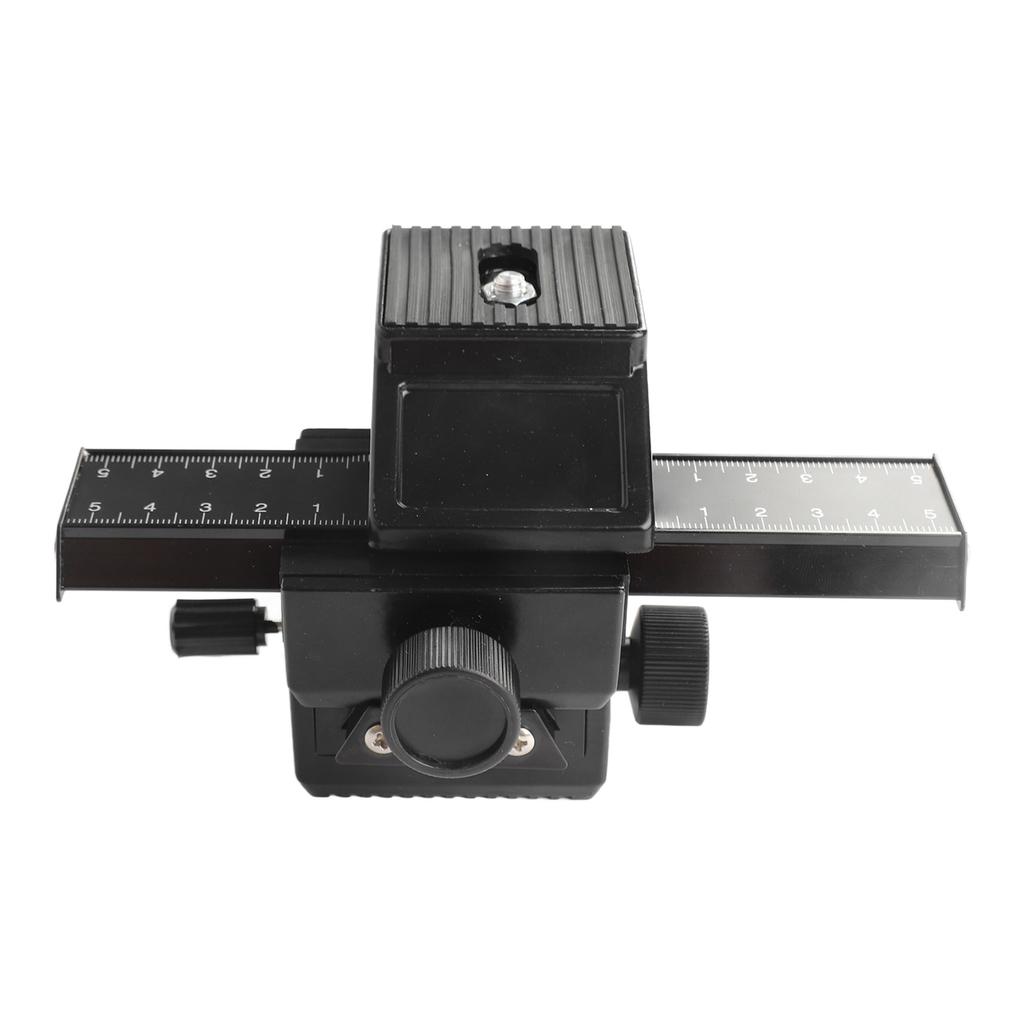 Makro ostřovací posuvník 4směrný hořčíková hliníková slitina posuvník pro detailní snímání s 1/4 palcovým šroubovým otvorem