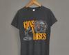 Vintage 1987 GUNS N ROSES Appetite For Destruction UK Promo Tour T Shirt Size S / 80s GnR Hard Rock Promo Axl Rose Distressed Rare Tee