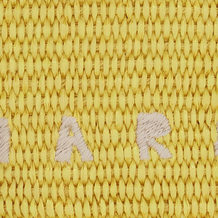 Marni Tropicalia Letter Logo Woven Fabric Shoulder Tote Bag Small Women Bags Yellow BMMP0067Q0P386000Y50