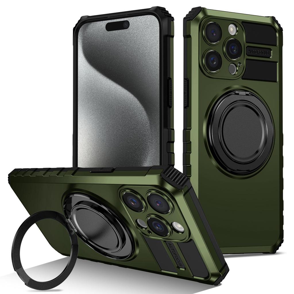 Magnetic Rotating Stand Case for iPhone 14P/15 Pro Max/16