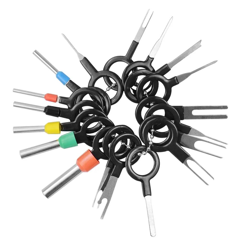 

41 шт. Набор для снятия автомобильных клемм, автоматический экстрактор штыревых проводов, автомобильный инструмент для обжима электрических вилок, инструмент для ремонта автомобиля чёрный