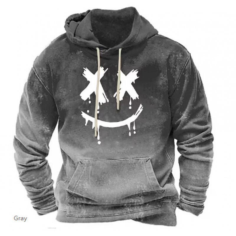 

Толстовка с капюшоном Crossborder, напечатанная на 3D-принте, для мужчин, осень-зима 2024 г., модный и взрывной принт 4XL