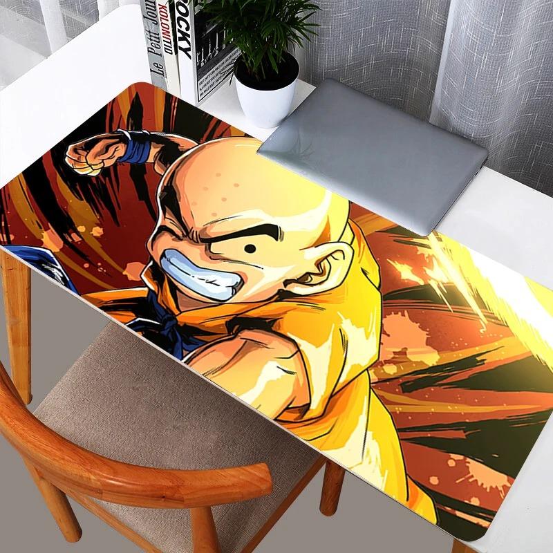 DBZ Dragon Ball Krillin Mouse Pad Kawaii Gaming Accessories Notbook Computer Speed Mini Pc Gamer Keyboard Desk Mat Mousepad