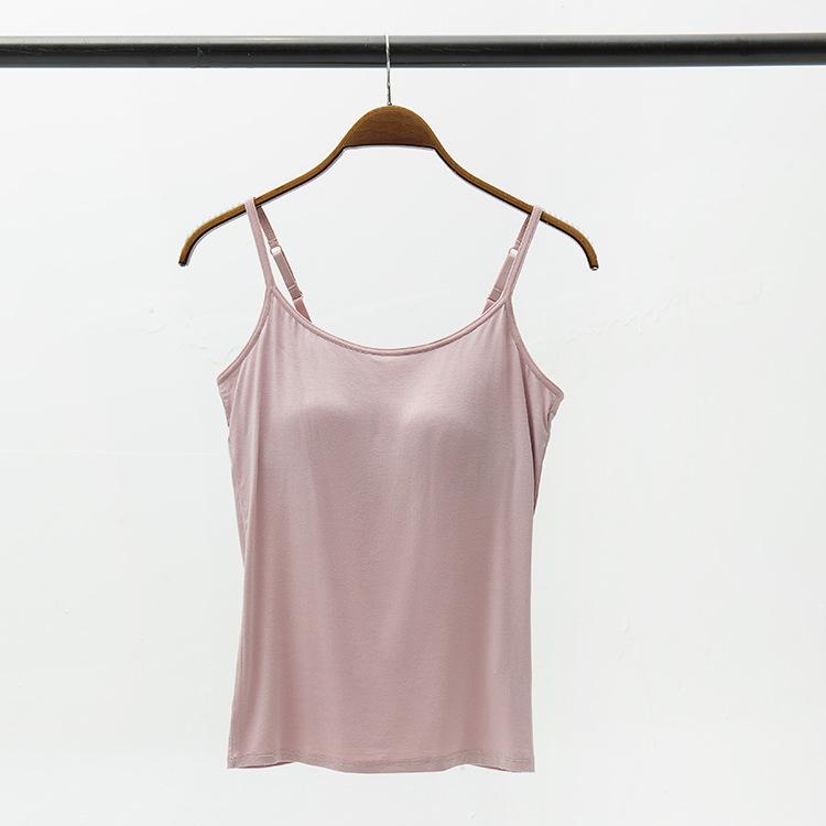 Small Sling Vest Inside, Women's Five-finger Cup Integrated with Chest Pad, Slim Fit, Big U Beautiful Back, High Elastic Backless In Spring and Summer