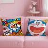 classic anime Doraemon Cushion Cover Soft  EasyWash Pillow Case  Versatile for Couch Bed Travel and Office