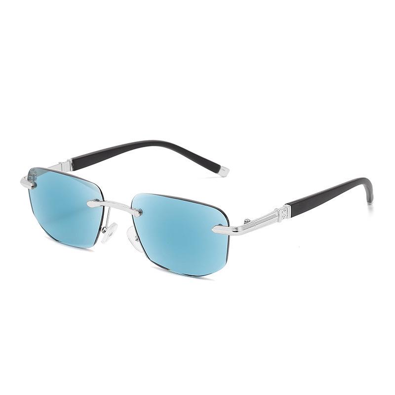 High-End Crystal Cut-Edge Frameless Flower Reading Glasses with Metal Frame for Middle-Aged and Elderly Women