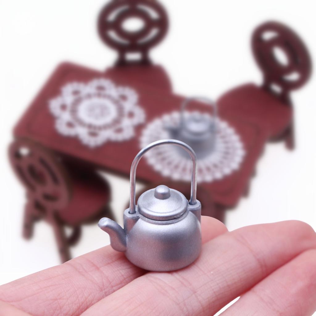 1 Stück 1:12 Miniatur Teekanne Wasserkessel Puppenhaus Küche Lebensmittelzubehör Puppenhaus Küchenmöbel Teekanne