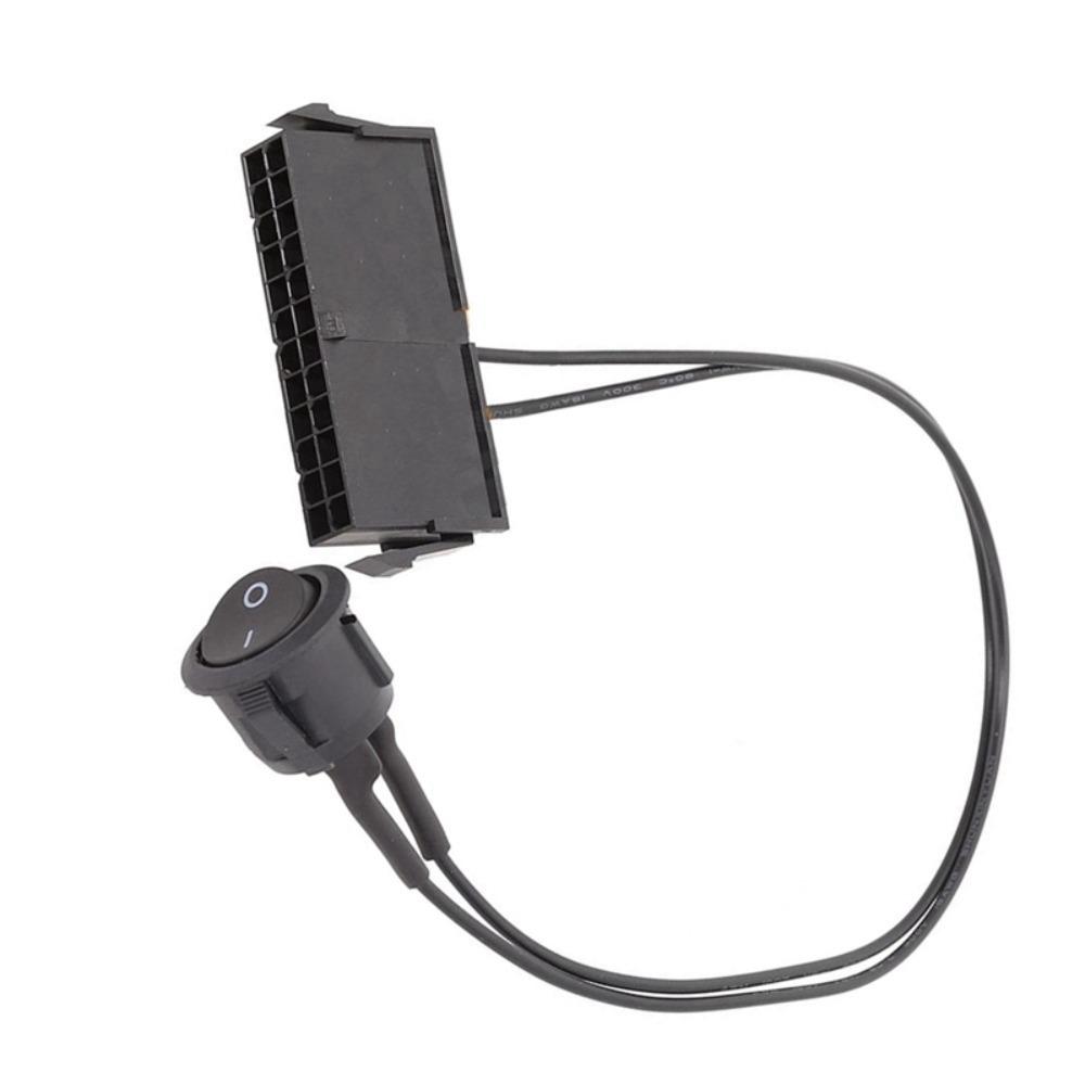 Quick Test Power Supply Switch 24 Pin ATX Power Jumper Cable PC Power Supply Jumper Desktop