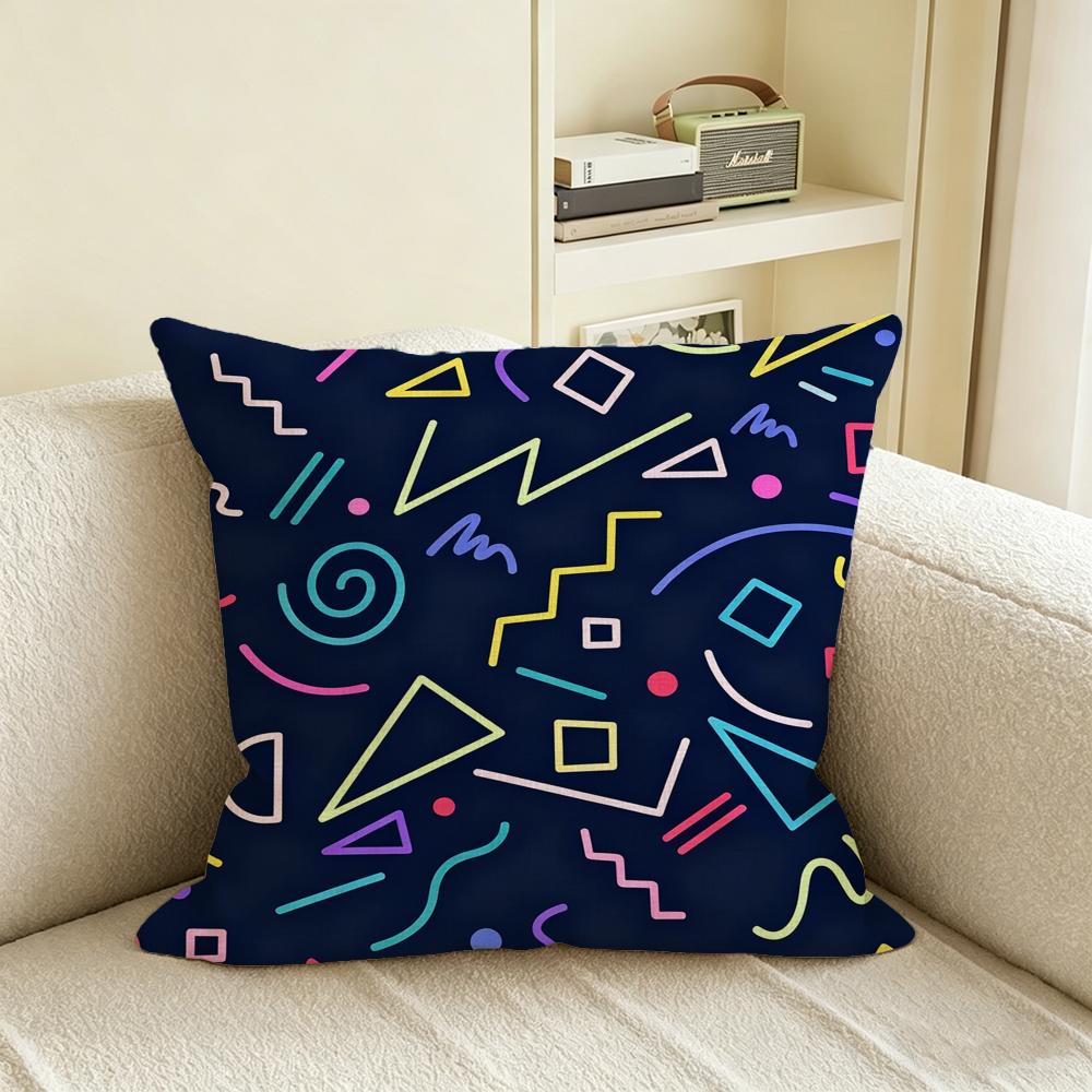 C-Colorful Game Controller Cushion Cover Natural Linen Pillowcase Set, All-In-One Decor For Sofa, Bedroom & Chair
