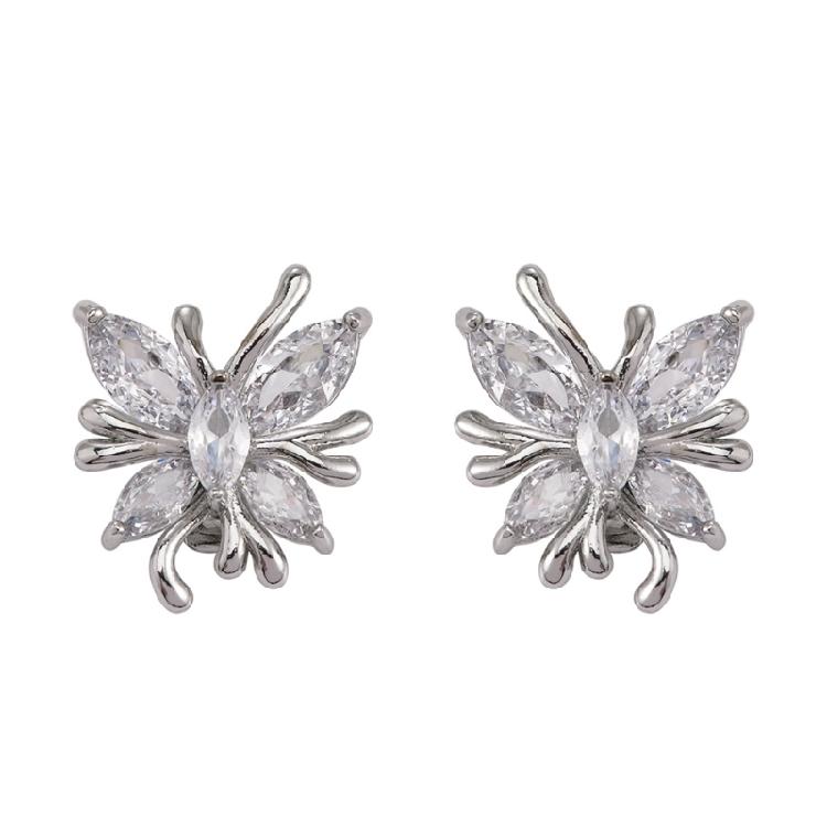 

Rhinestones Studded Butterfly Earphone Decoration Coppers Material Quick Release Fastener for Students and Enthusiasts 1