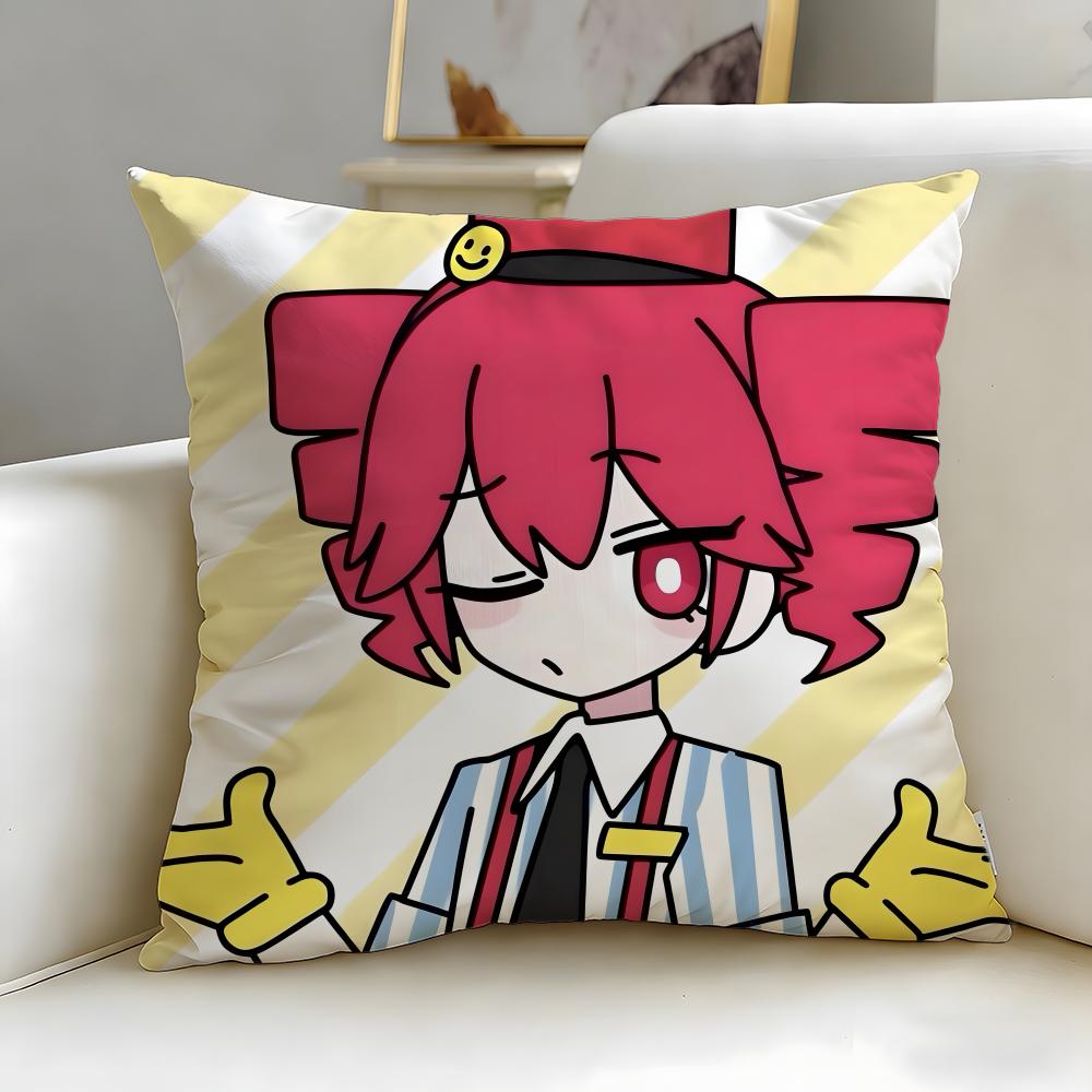 Popular Virtual Singer Kasane Teto Cushion Cover Soft & Easy-Wash Pillow Case – Versatile for Couch, Bed, Travel and Office