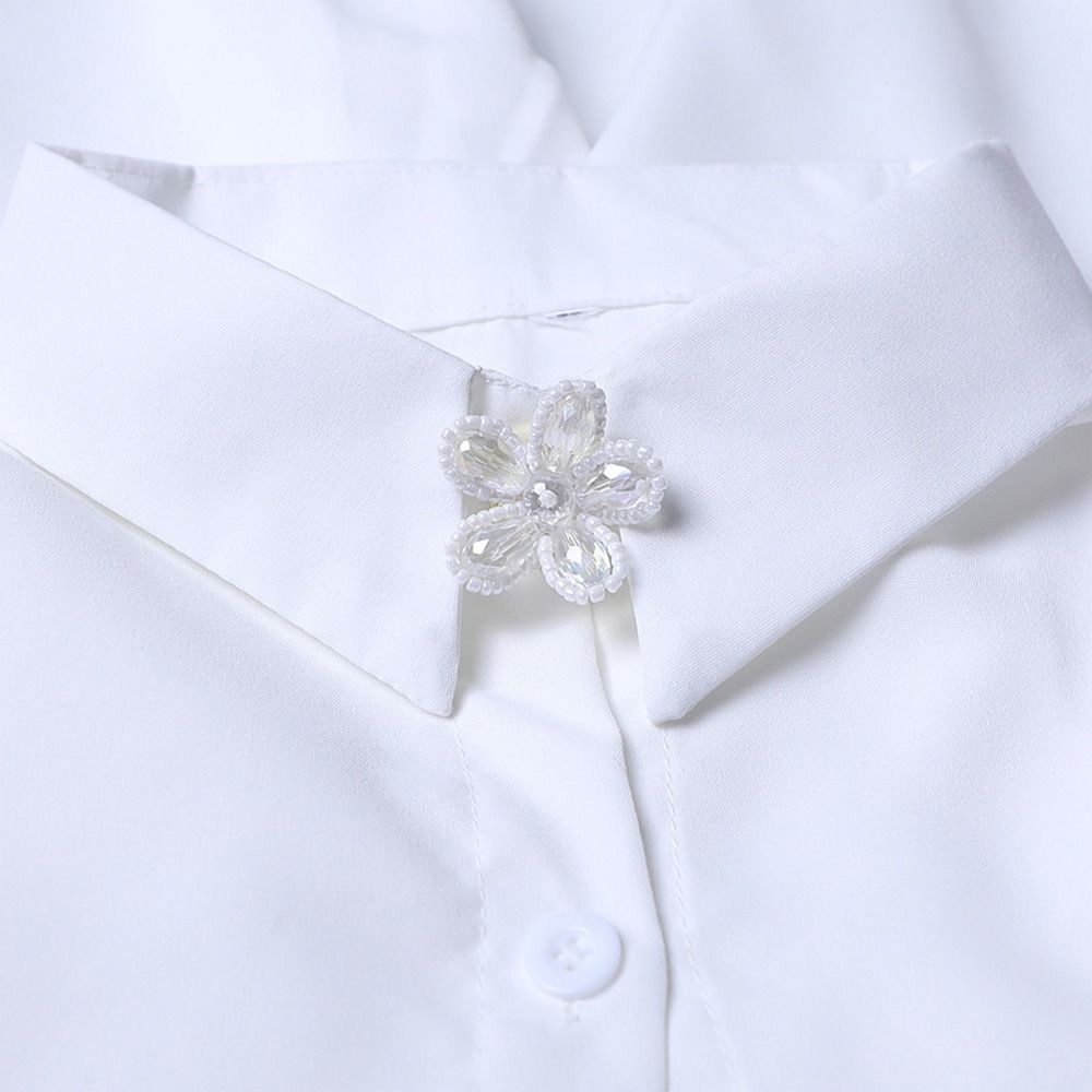On Shirt Pearl Button Cover DIY Accessories Alloy Flower Cufflinksble Decor Cufflinks Button Cover