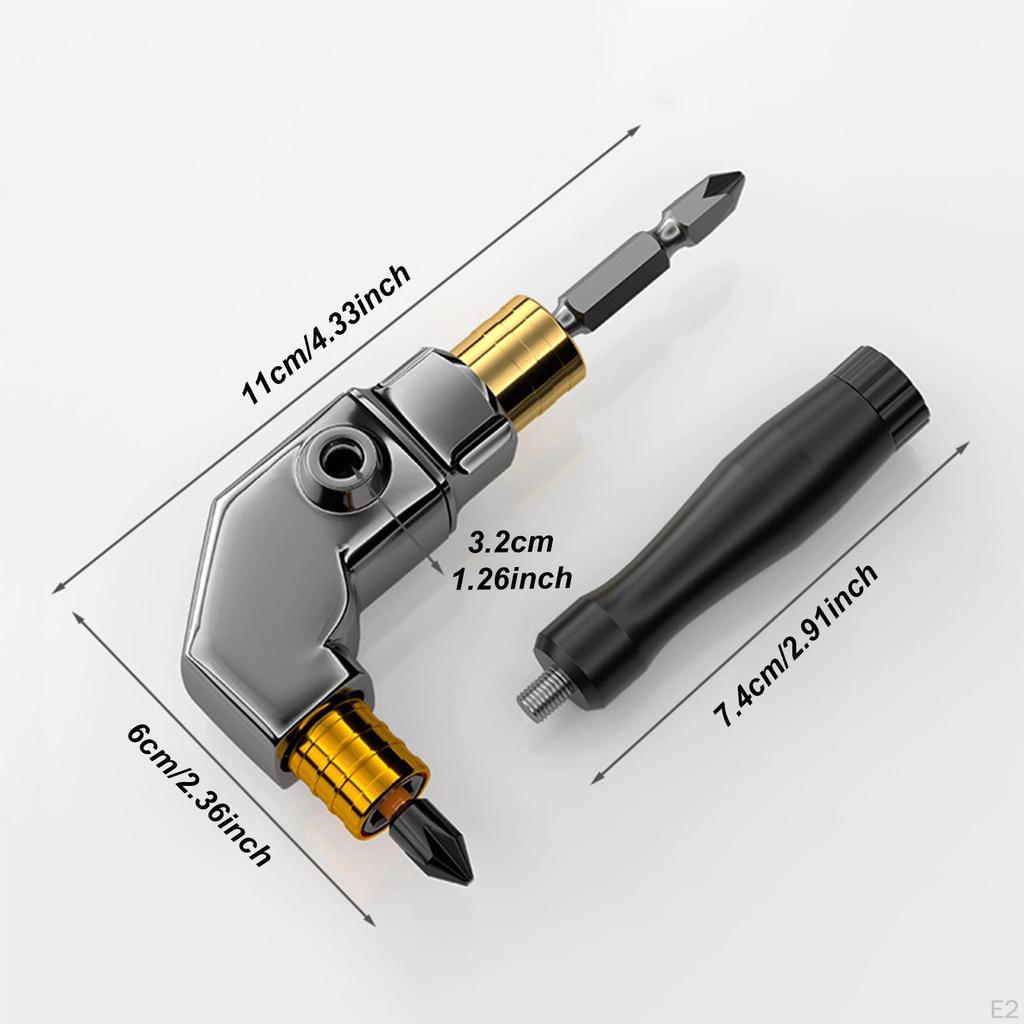 Drill Adapter, Power Tool Attachment for Hand , Chuck Converter, Curved Extension, Practical