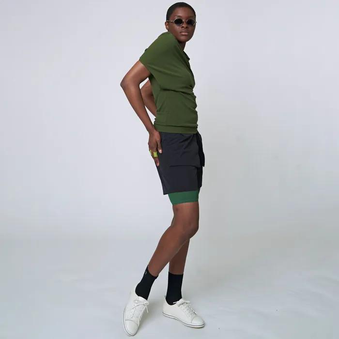 AU21AS02 Plus Cool Crew Socks_Black