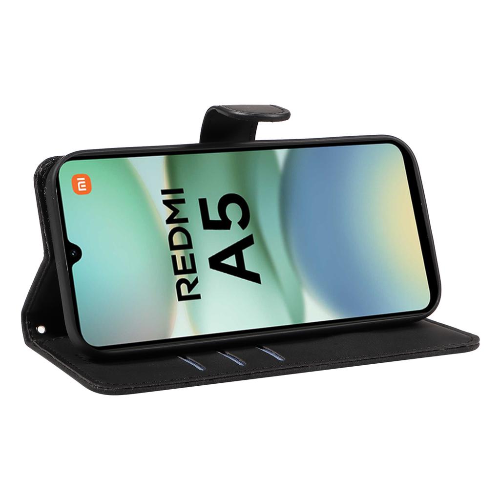 Pro Xiaomi Redmi A5 NFC (173.45*79.35*8.45mm) Kožené pouzdro na peněženku Kryt na telefon Stojánek s designem zakřivených linií