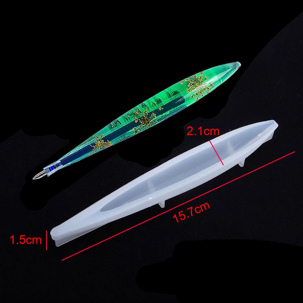 Silicone World DIY Ballpoint Pen Silicone Molds Crystal Drop Glue Resin Mold Pen Core Homemade Stationery Office Supplies Making
