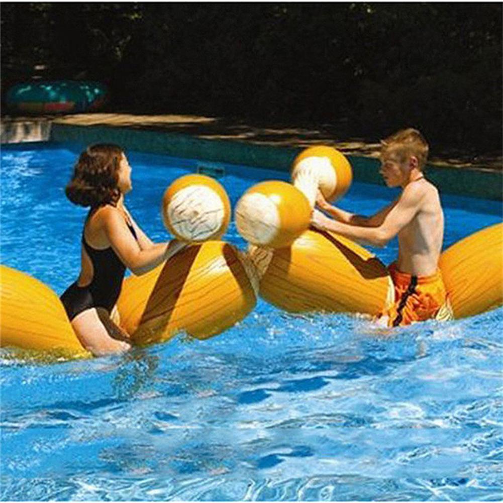 4Pcs/Set Pool Float Toy Innovative Water Sports Games Water Log Rafts Inflatable Double Beats Swim Log Stick For Water Party