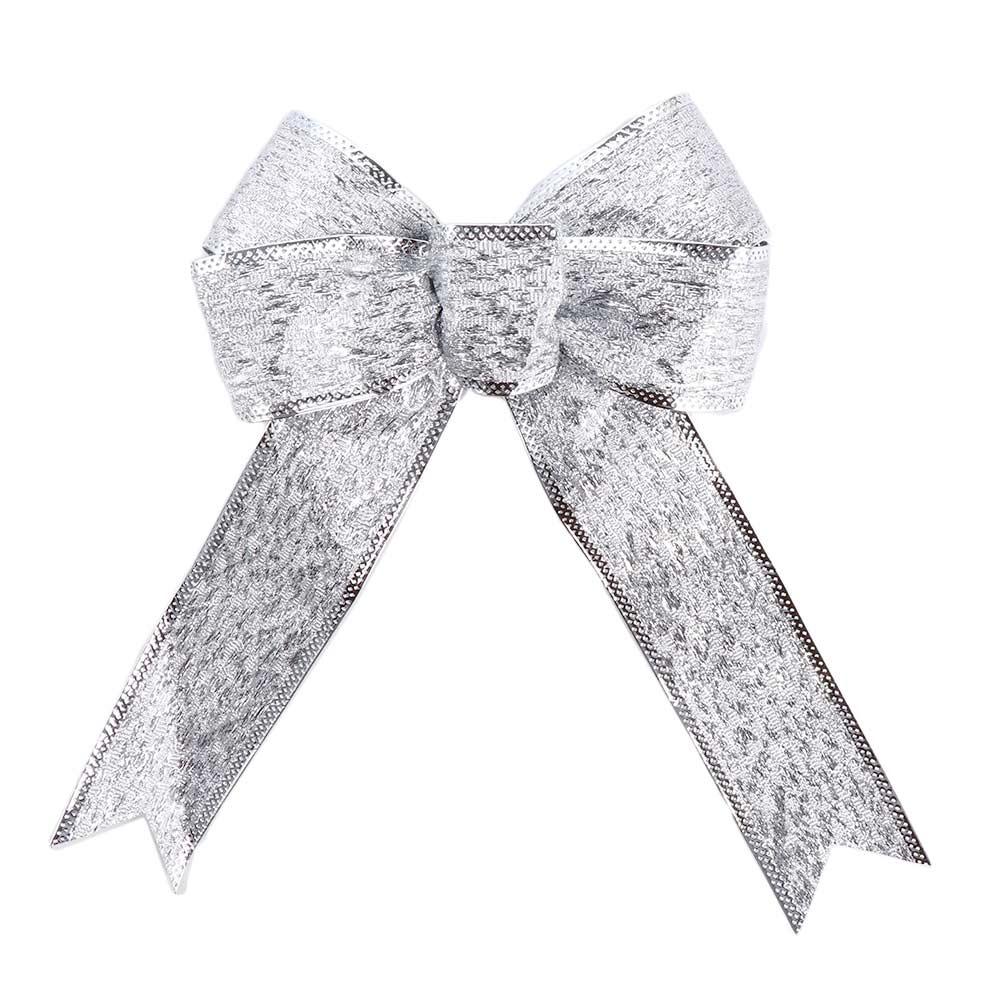 

Bowknot Christmas Bows New Year Decoration Butterfly Bow Home Decor Xmas Party Supplies Christmas Tree Ornaments Ribbon Bows 17cm серебряный