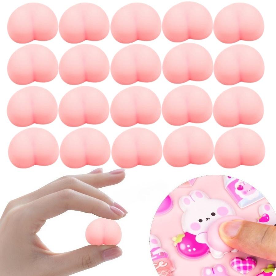 5/10/20Pcs Small Plush Press Ass Pinching, Mobile Phone Counter-Collision Stickers, Novelty Stress Relief Gifts For Adults And Kids