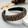 1 Pièce Large Bord Élégance Cristal Perlé Multicolore Bandeau Baroque Bandeau pour Cheveux Couronne de Tête Rembourrée pour Femme