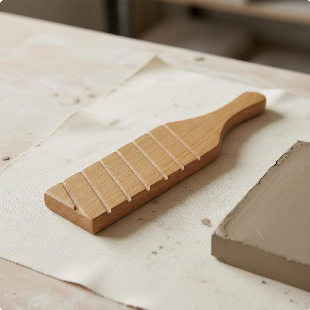 Solid Wood Pottery Mallet Wooden Clay Paddle Smooth Finish Shaping for Potters,