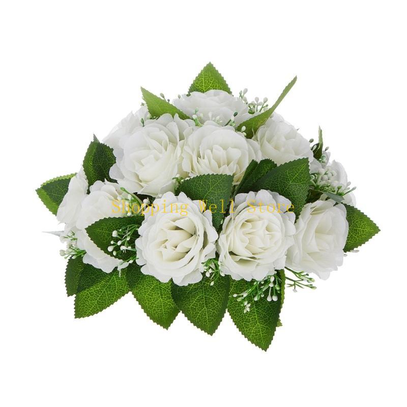 KX4B Wedding Flower Ball for Centerpieces, Artificial Flower Ball Artificial Flower белый