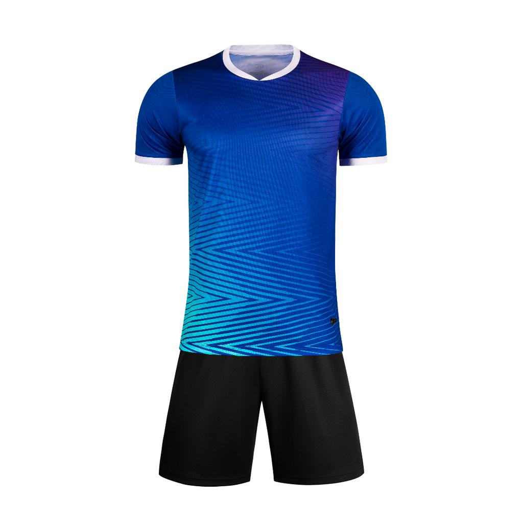 Men Short Sleeve Pink Soccer Jersey Set  Blue Adult Football Uniform Boy Red  Kids Sports Shirt