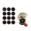 120pcs Round Shape Label Stickers Mason Jars Spice Bottle Pantry Food Storage Stickers Waterproof Reusable Blackboard Stickers