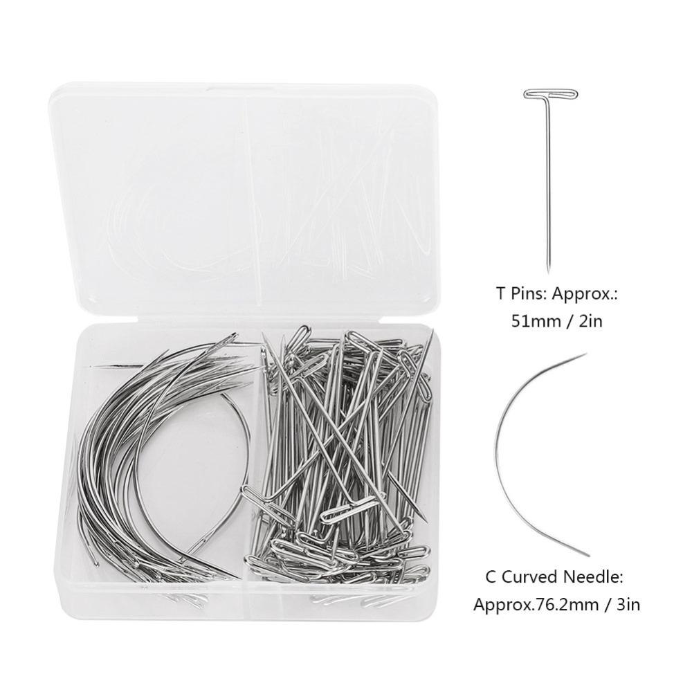 71pcs Plated Steel Wire C Curved Needles Set Handmade Leather Craft Needles For Leather Craft