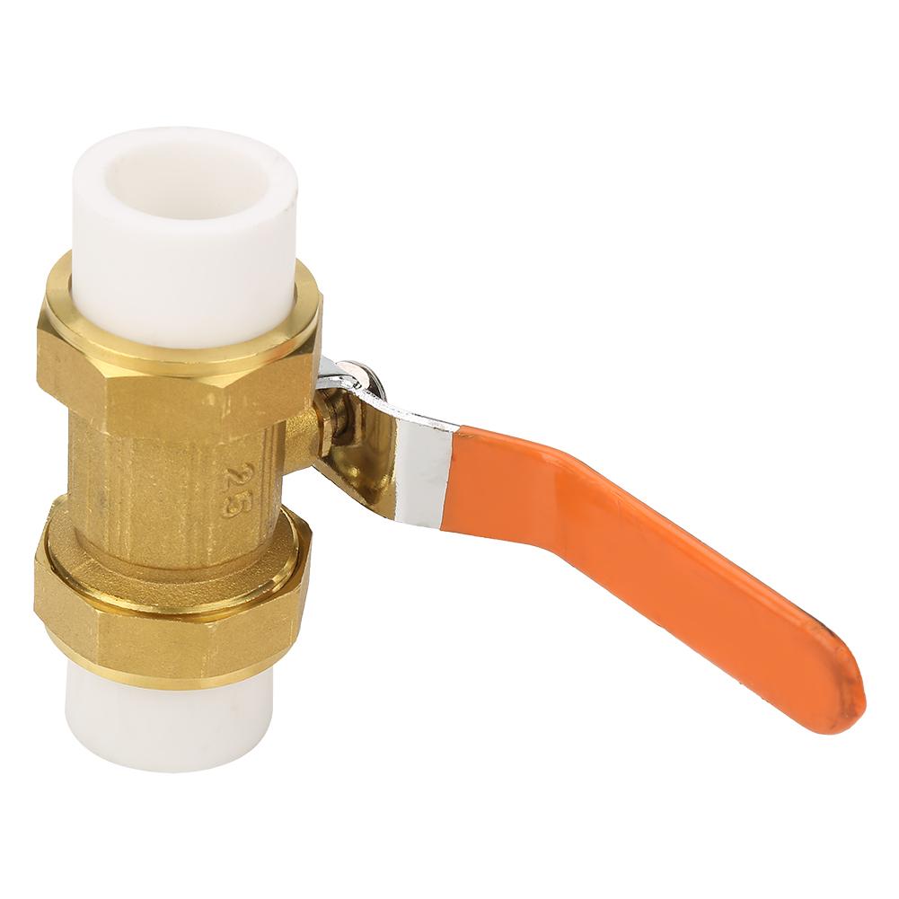 Brass Pipe Ball Valve with Double PPR Hot Melt Fitting 1"BSP DN25